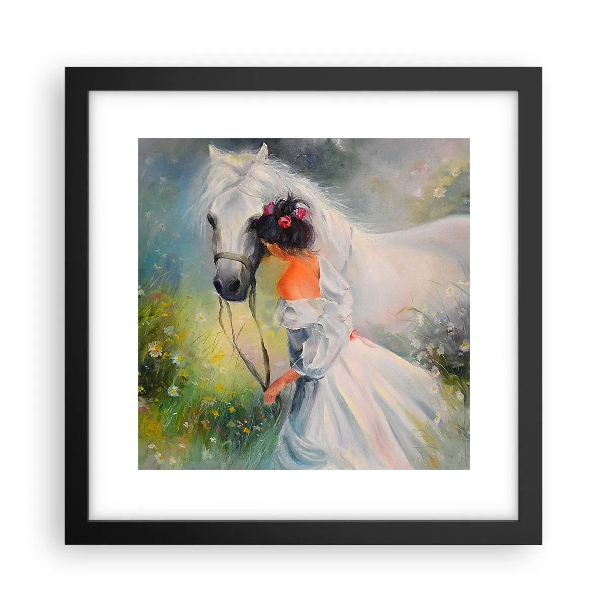 Póster en marco negro - Como si de un hermoso sueño se tratara - 30x30 cm