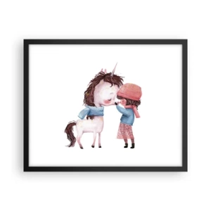 Póster en marco negro - Un cuento de invierno - 50x40 cm