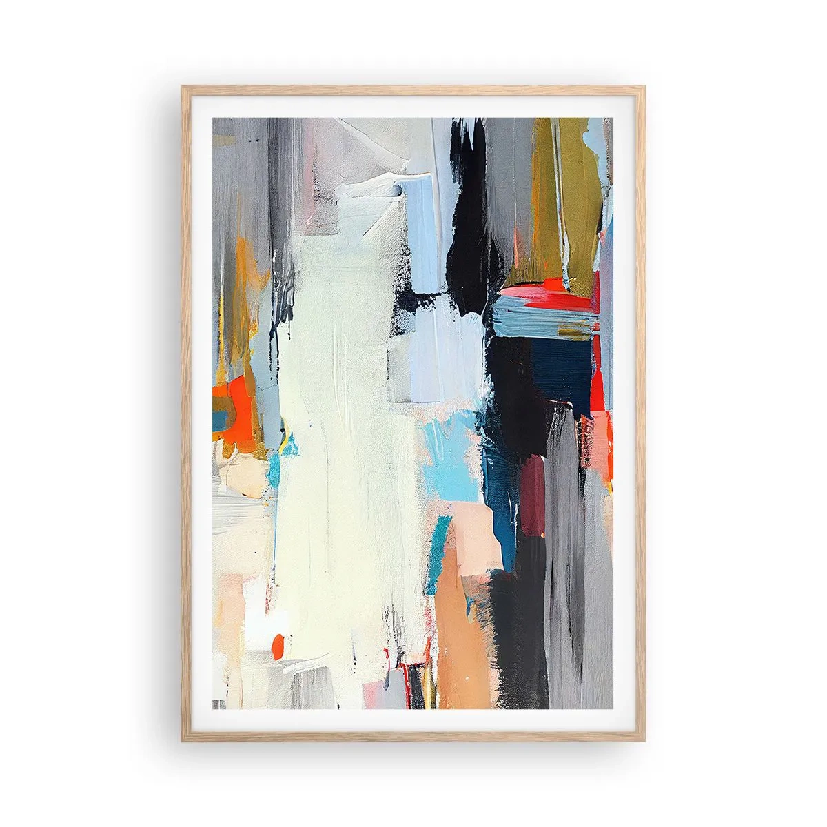 Póster en marco roble claro - ¿Existe un método único? - 70x100 cm