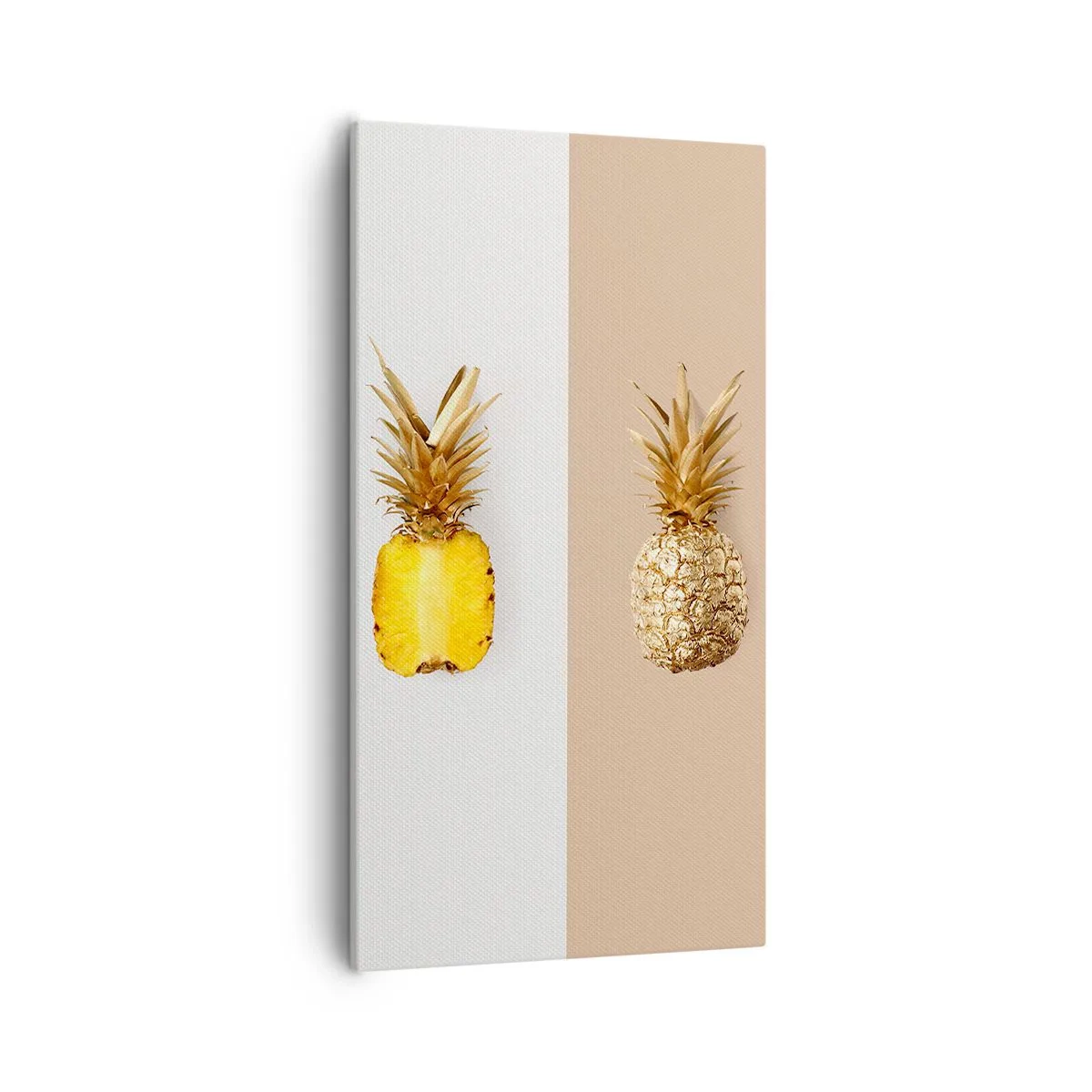 Cuadro sobre lienzo - Impresión de Imagen - Piña y media - 55x100 cm