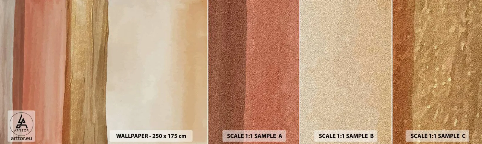 Muestra de fotomural autoadhesivo Deluxe Sticker - Composición vertical - Abstracción, Pedazo, Arte Moderno. - 100x30 cm