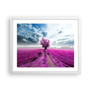 Póster en marco blanco - El brezal - un encanto - 50x40 cm