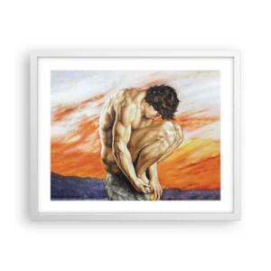 Póster en marco blanco - Sumergido en sí mismo - 50x40 cm