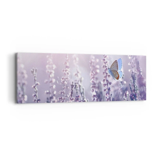 Cuadro sobre lienzo - Impresión de Imagen - El beso de una mariposa - 90x30 cm