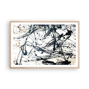 Póster en marco roble claro - ¿Con o sin sentido? - 91x61 cm