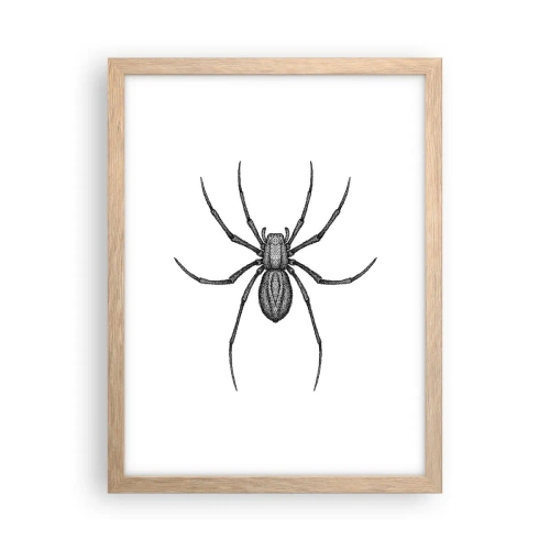 Póster en marco roble claro - Precisión inquietante - 30x40 cm