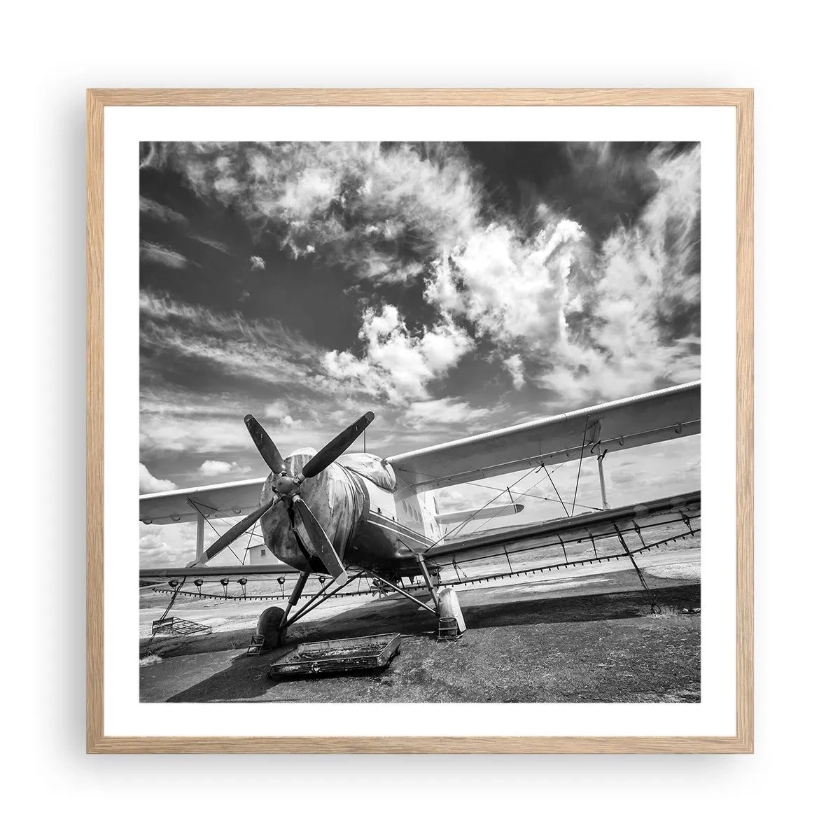 Póster en marco roble claro - No puedo esperar - 60x60 cm