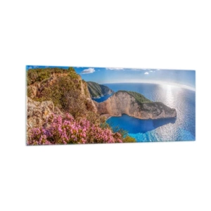 Cuadro sobre vidrio - Impresiones sobre Vidrio - Mis grandes vacaciones en Grecia - 100x40 cm