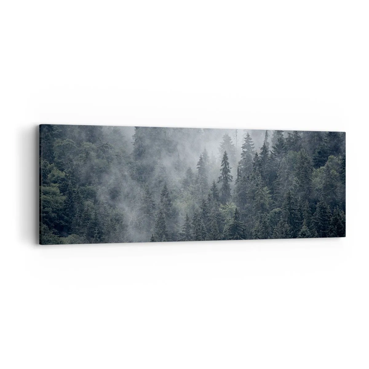Cuadro sobre lienzo - Impresión de Imagen - Amanecer en el bosque - 90x30 cm