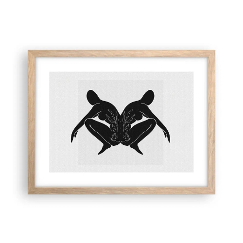 Póster en marco roble claro - Un alma compartida - 40x30 cm