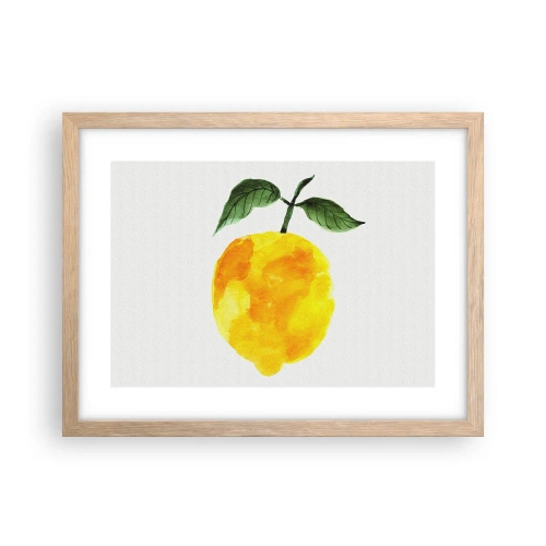 Póster en marco roble claro - Cómo conocer el sabor del sol - 40x30 cm