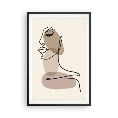 Póster en marco negro - Una línea de hermosura - 61x91 cm