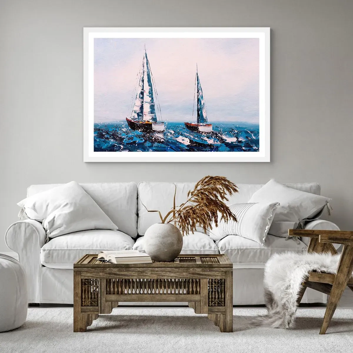 Póster en marco blanco - Hermandad del viento - 70x50 cm
