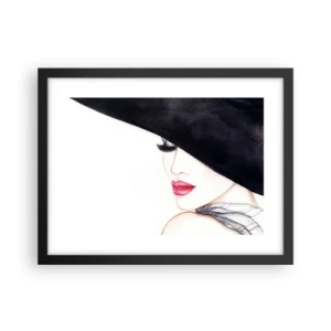 Póster en marco negro - Elegancia y sensualidad - 40x30 cm