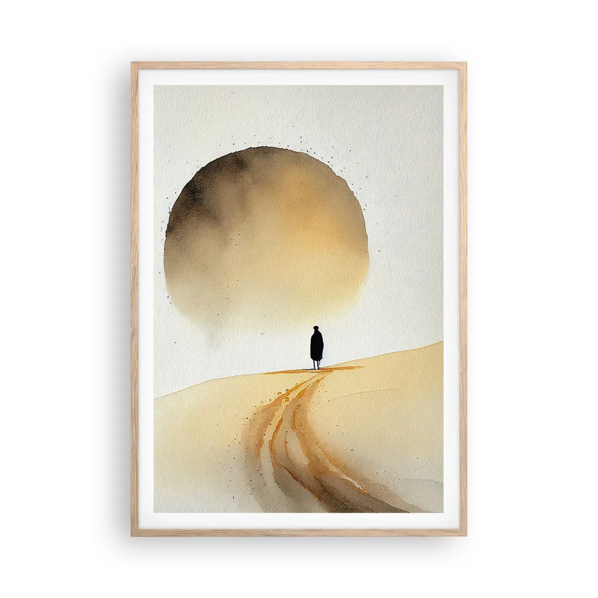 Póster en marco roble claro - Siempre un anhelo - 70x100 cm