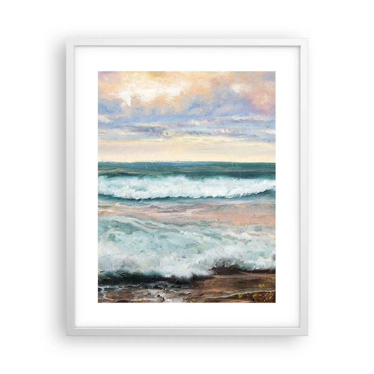 Póster en marco blanco - Aquí suavizarás tu alma - 40x50 cm