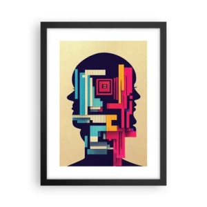 Póster en marco negro - Nuevos conocimientos - 30x40 cm