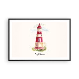 Póster en marco negro - Siempre observando - 91x61 cm