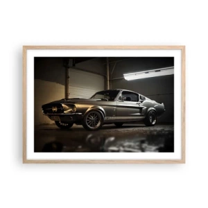 Póster en marco roble claro - Un retorno al pasado - 70x50 cm