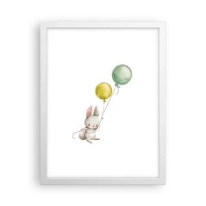 Póster en marco blanco - ¡Yo también volaré! - 30x40 cm