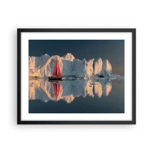 Póster en marco negro - En el límite del mundo - 50x40 cm