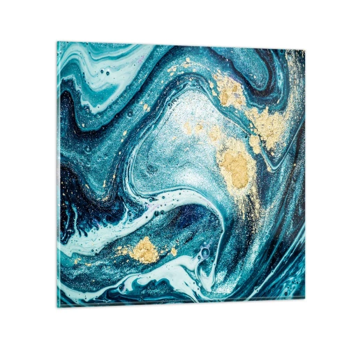 Cuadro sobre vidrio - Impresiones sobre Vidrio - Vórtice azul - 30x30 cm