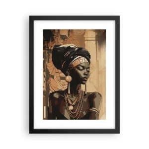 Póster en marco negro - Majestuosidad africana - 30x40 cm