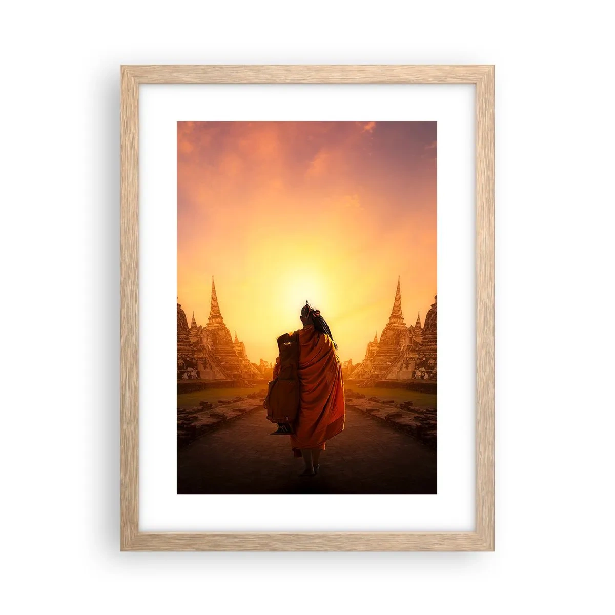 Póster en marco roble claro - En paz por la eternidad - 30x40 cm