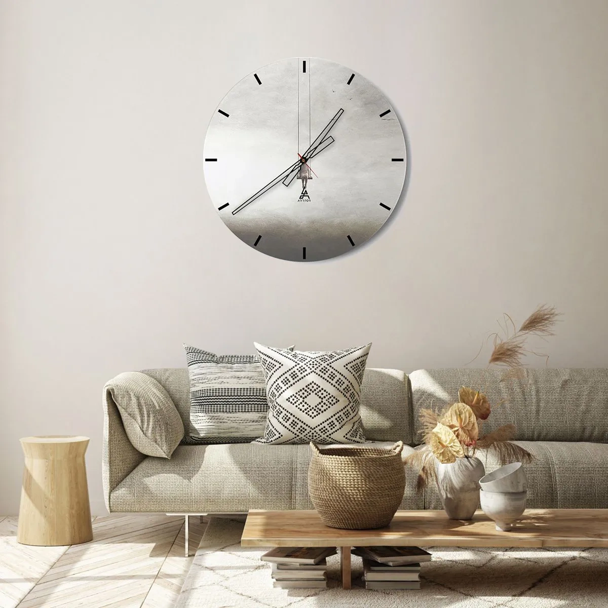 Reloj de pared - Reloj de vidrio - El niño que llevamos dentro - 30x30 cm