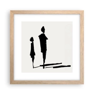 Póster en marco roble claro - ¿Seguro que juntos? - 30x30 cm