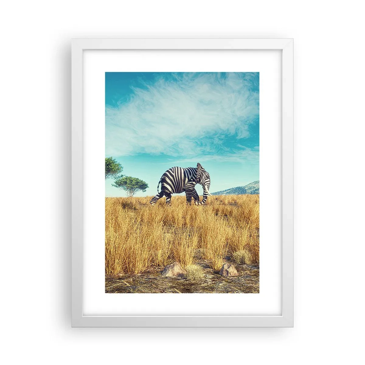 Póster en marco blanco - El gris ya no está de moda - 30x40 cm