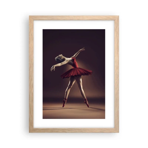 Póster en marco roble claro - Primera bailarina - 30x40 cm