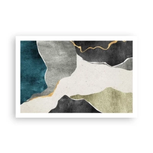 Póster - Composición en mosaico con una hebra de oro - 91x61 cm