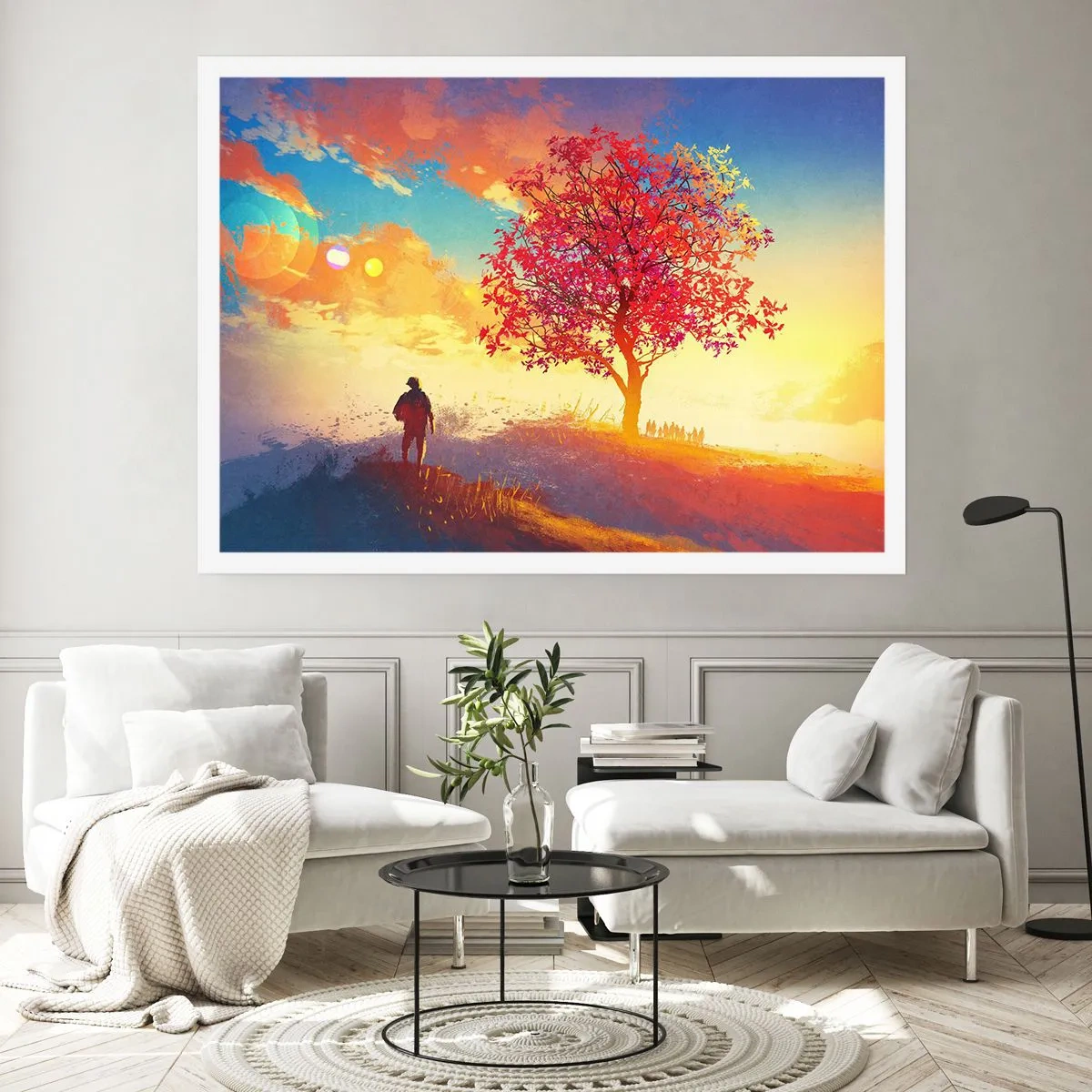 Póster - Un peregrino en su destino - 70x50 cm