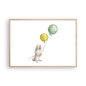 Póster en marco roble claro - ¡Yo también volaré! - 100x70 cm