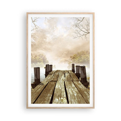 Póster en marco roble claro - La leve tristeza del otoño - 70x100 cm