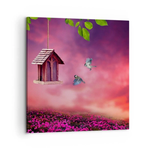 Cuadro sobre lienzo - Impresión de Imagen - Invitación a una cena - 50x50 cm