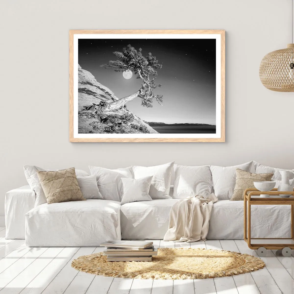 Póster en marco roble claro - Un guerrero victorioso - 50x40 cm