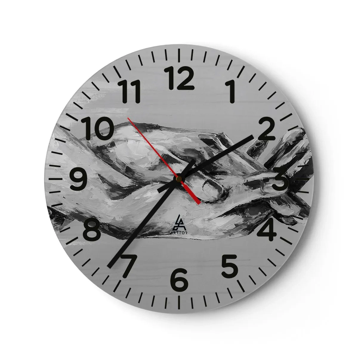 Reloj de pared - Reloj de vidrio - El comienzo... - 40x40 cm