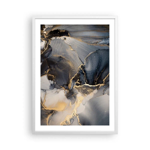 Póster en marco blanco - La vida de una piedra - 50x70 cm