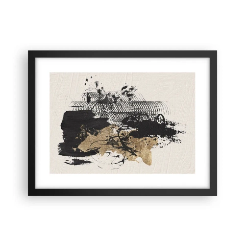 Póster en marco negro - Composición con pasión - 40x30 cm