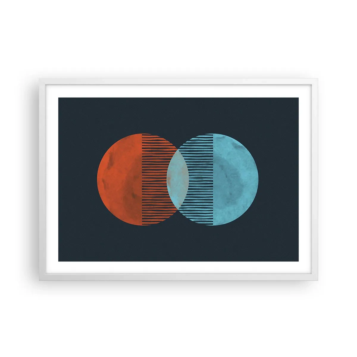 Póster en marco blanco - Fantasía astronómica - 70x50 cm