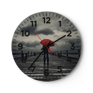 Reloj de pared - Reloj de vidrio - No importa que llueva - 30x30 cm
