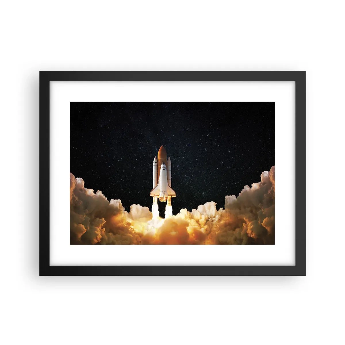 Póster en marco negro - ¡Ad astra! - 40x30 cm