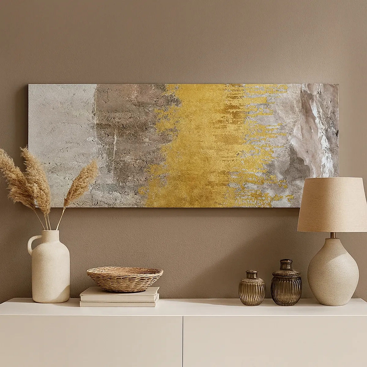 Cuadro sobre lienzo - Impresión de Imagen - Una ráfaga dorada - 30x30 cm