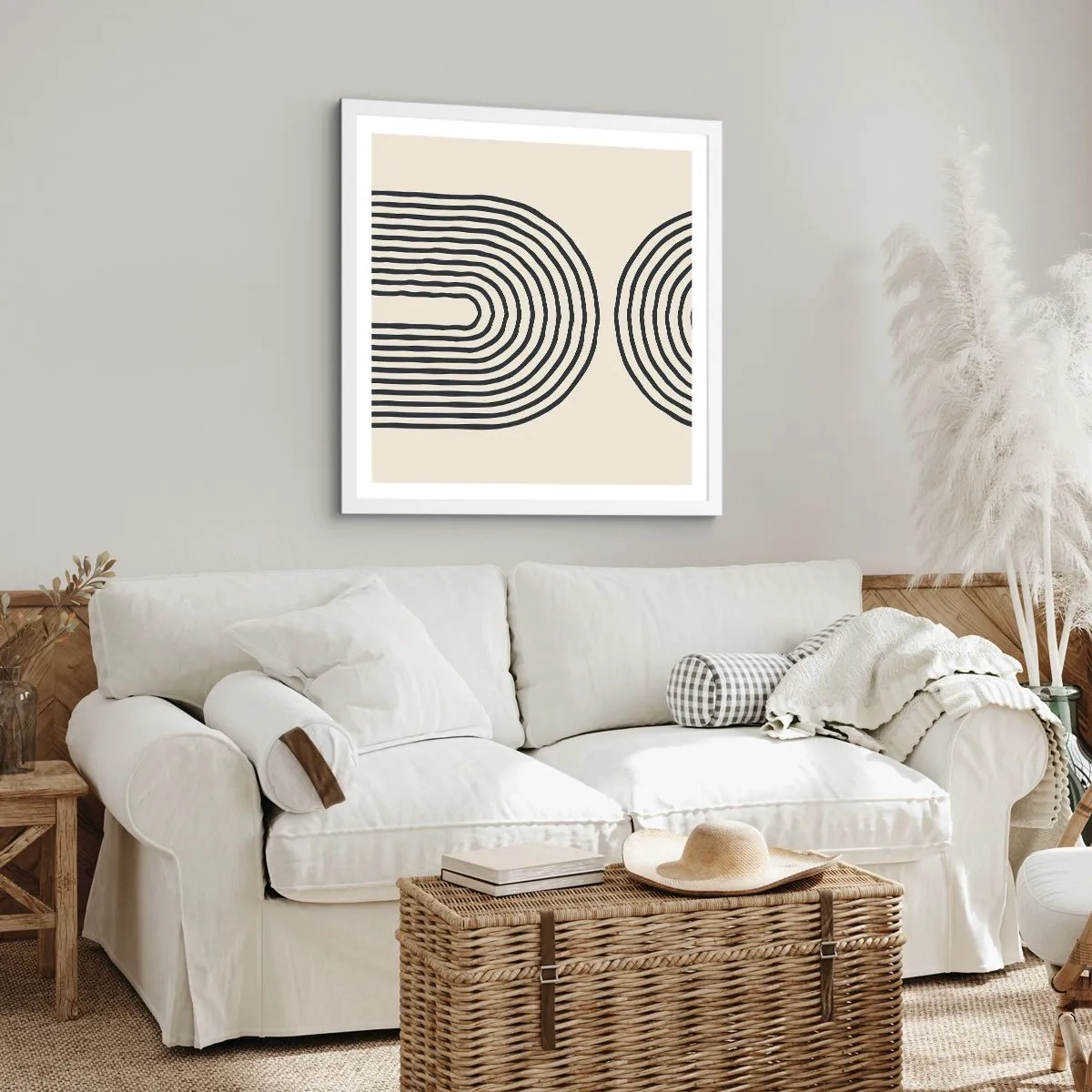 Póster en marco blanco - Próximamente... - 60x60 cm