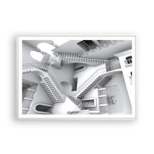 Póster en marco blanco - Paradojas del espacio - 100x70 cm