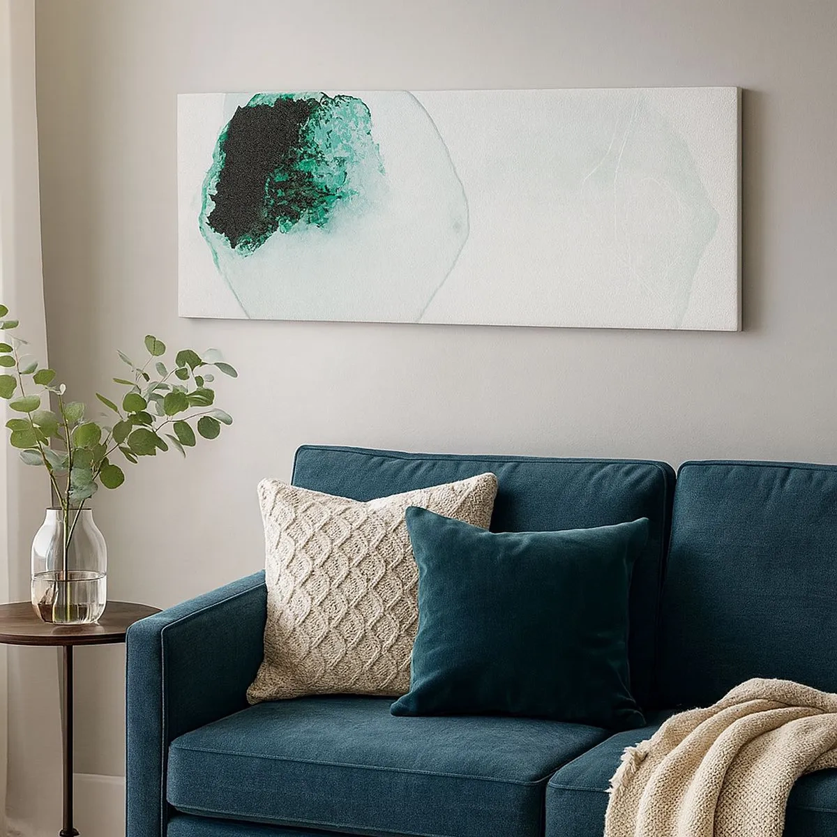 Cuadro sobre lienzo - Impresión de Imagen - En una gota de agua - 100x40 cm