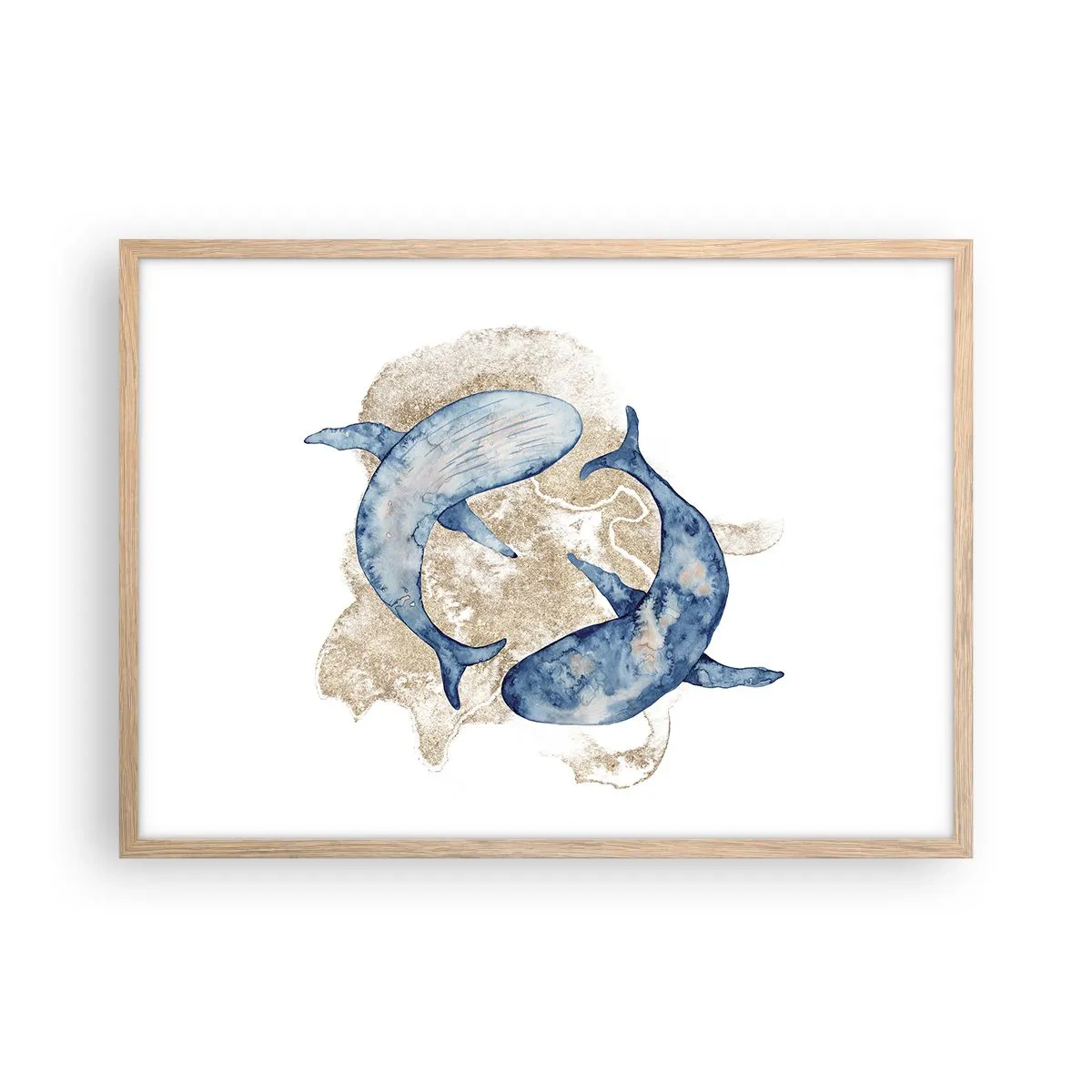 Póster en marco roble claro - ¿Amistad o amor? - 70x50 cm