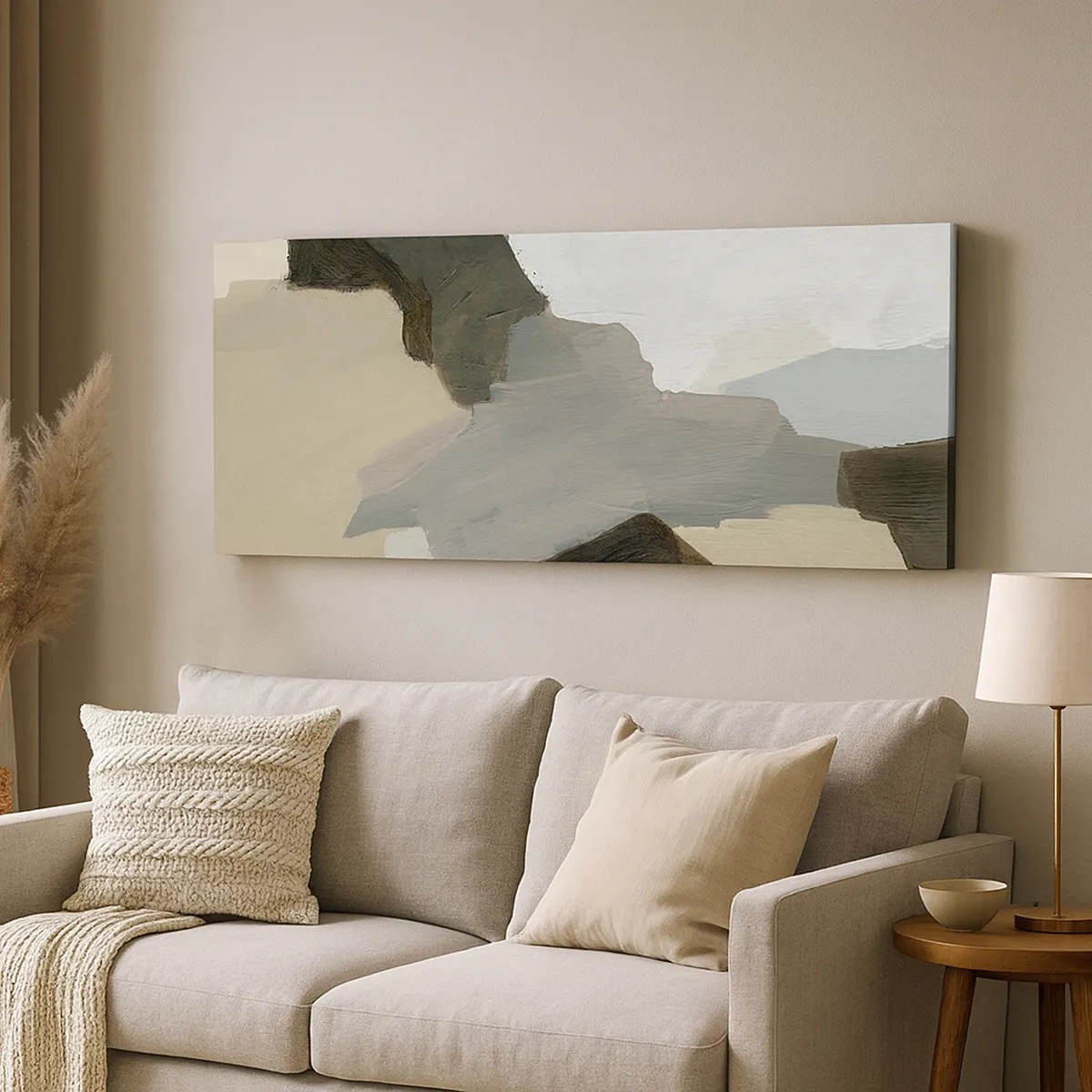 Cuadro sobre lienzo - Impresión de Imagen - Abstracción: partes del gris - 30x30 cm